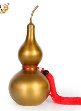 真古意纯铜葫芦摆件开盖家居客厅