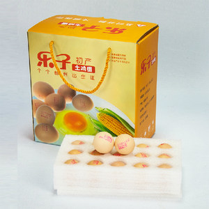 乐子初生鸡蛋30枚特产礼盒装散放养山林溜达鸡头窝初产农场土鸡蛋