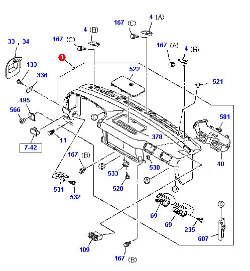 Isuzu instrument panel assembly Qingling 100P 600P Emperor 4JB1 4KH1 truck accessories
