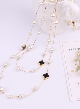 韩版时尚多层四叶草精品流行项链