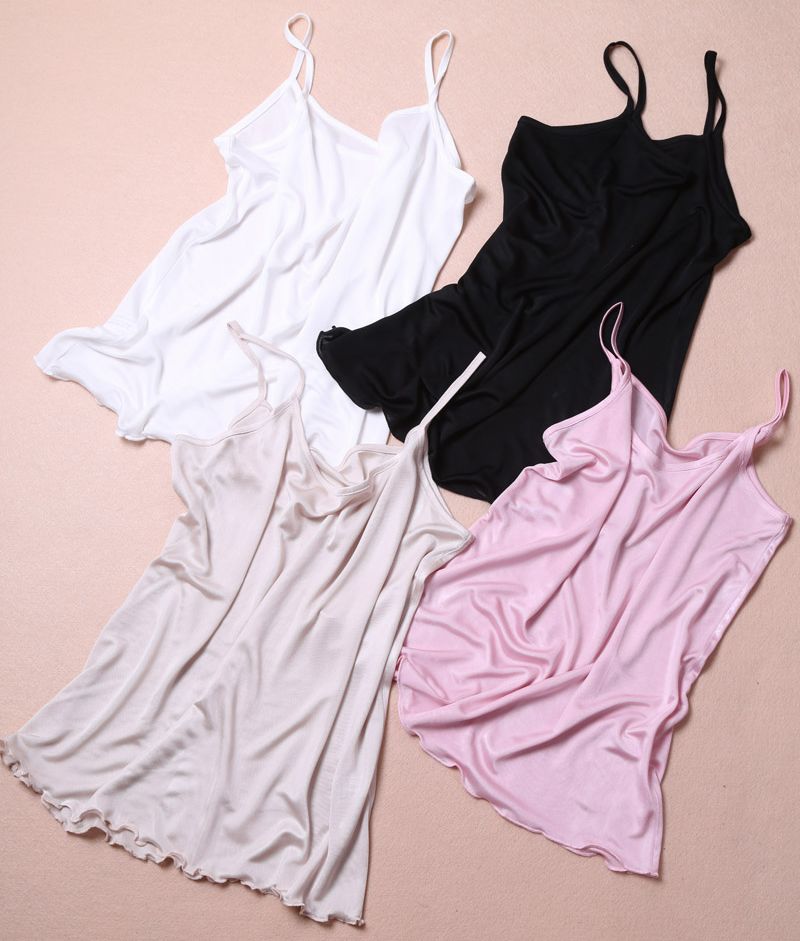 New spring and summer knitted mulberry silk tank top