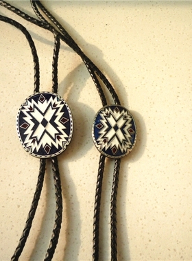 男士皮绳项链爱情公寓蓝白美国