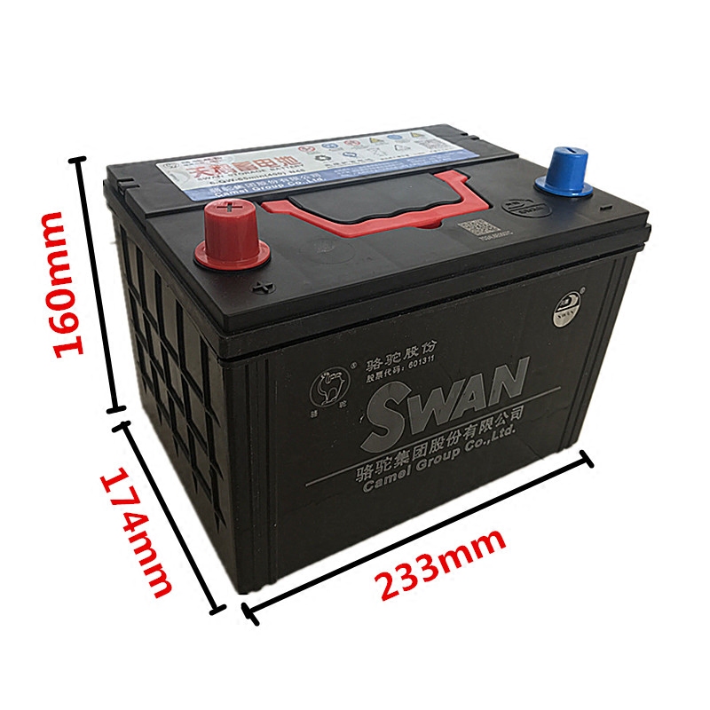 骆驼天鹅蓄电池58500五菱荣光之光面包车北汽汽车电瓶12V48AH电池