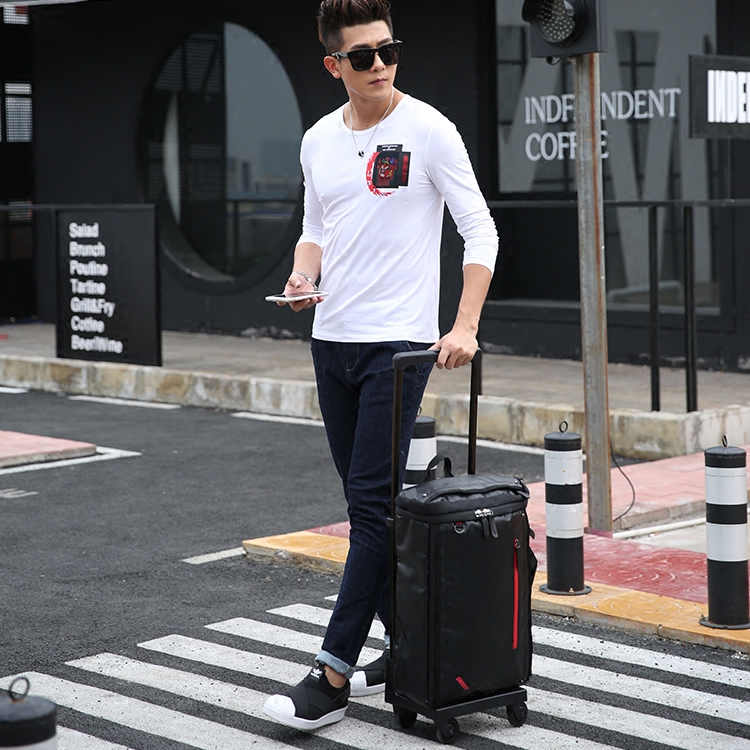 swany新款日本拉杆箱背包带座椅 walkinbag旅行箱