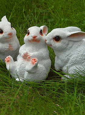 盆景小兔子生日礼物树脂工艺品