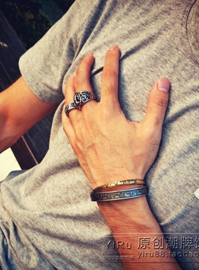 日韩风钛钢开口首饰品手环