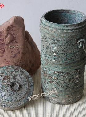 直筒摆件婚庆影视道具仿古青铜器