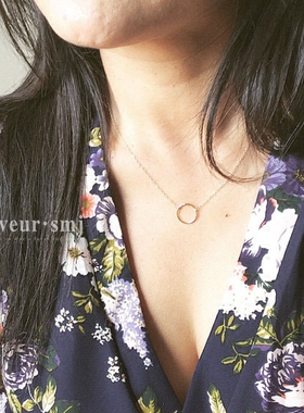 永恒圆满包金项链情人节礼物