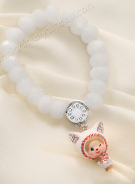 monchhichi萌趣趣直女白玉饰品