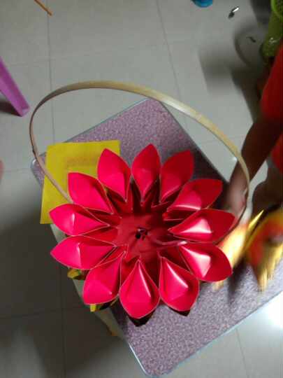 Worship supplies flower blue accessories self-produced flower blue handle bamboo strips 1 meter