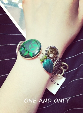 欧美风vintage气质滴油花朵手链