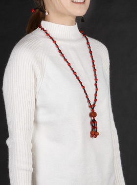 红豆金刚款百搭复古气质配饰项链