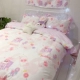 [gửi gối thỏ] phim hoạt hình in hình chú thỏ lilac ren bốn bộ bông ký túc xá 1,5m - Bộ đồ giường bốn mảnh