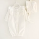Quần áo trẻ em nữ mùa xuân và mùa hè sơ sinh ra quần áo 3 công chúa leo núi quần áo cotton dài tay 0-6 tháng - Áo liền quần đồ ngủ bé trai Áo liền quần