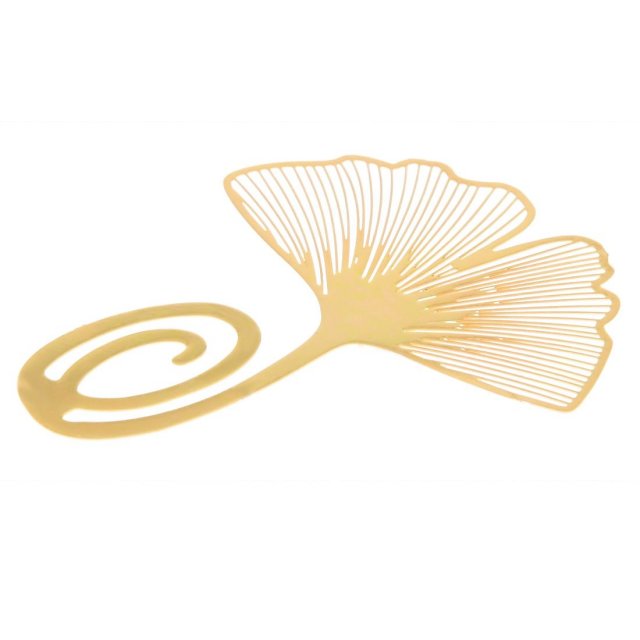 极速Bookmark ginkgo leaf metal gift souvenir book reading - 图1