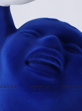 北欧简约儿童房可爱卡通蓝色人物摆件软装K饰品样板间创意云朵摆