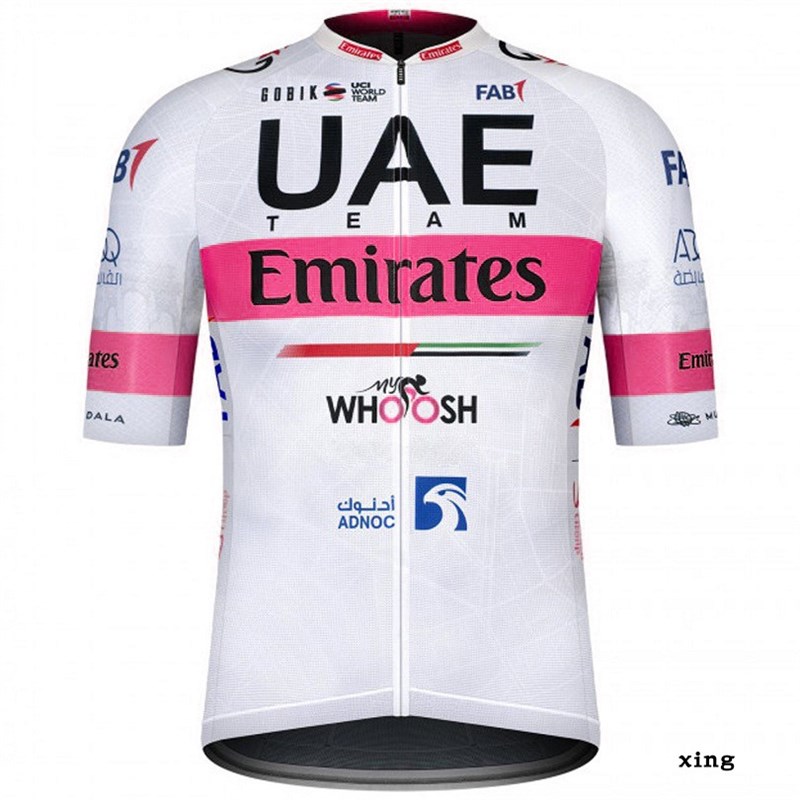 2021新款UAE 车队版山地车自行车夏季骑行服短袖上衣单车衫男女款 - 图3