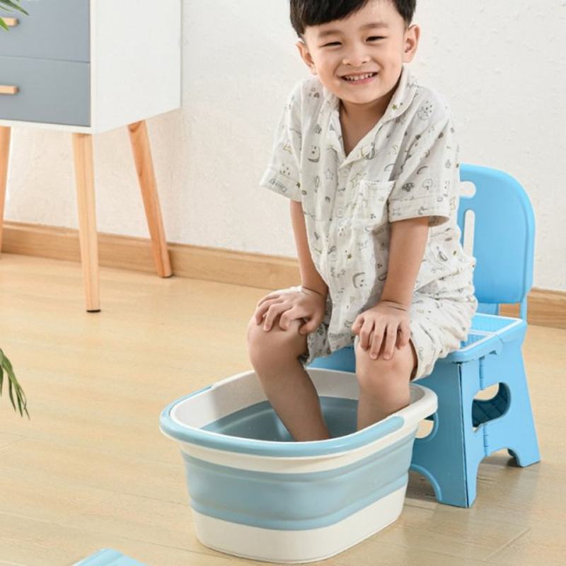 Plastic Foldable Foot Bath yBucket Footbath Massage Wash Bas - 图1