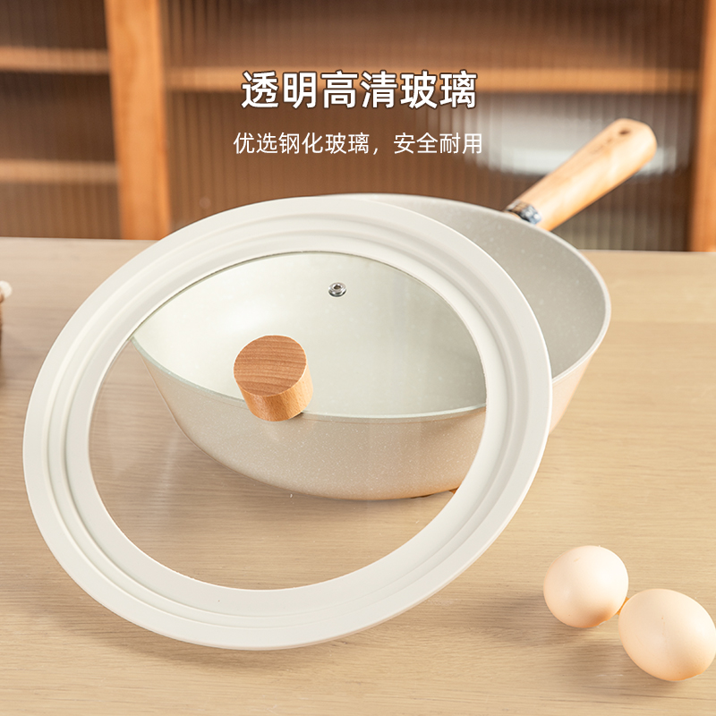 Neoflam玻i璃锅盖硅胶盖锅具煎锅蒸锅汤锅24cm26cm28cm3合1用锅盖 - 图2