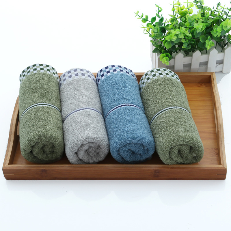 新品Thousand bird grid cotton towel thickening business supe - 图0