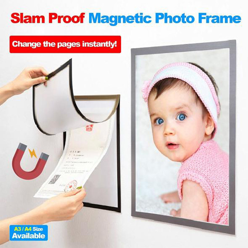 Magnetice Photo Frame Home A4 A3 Certificate Protection Cadr - 图1