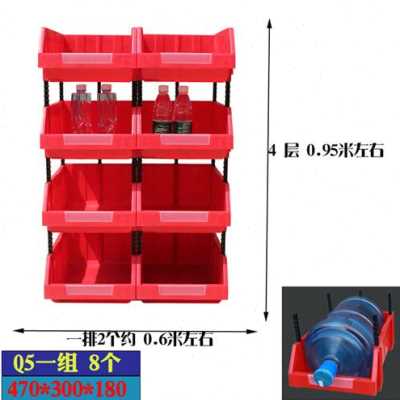仓库螺丝收纳f盒零件盒工具收纳箱物料盒仓储货架箱子零件柜件盒 - 图0