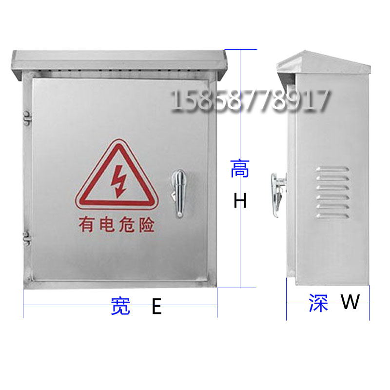 定做304户外不锈钢配电箱电控箱防雨箱监控设备箱抱箍电气控制柜 - 图1