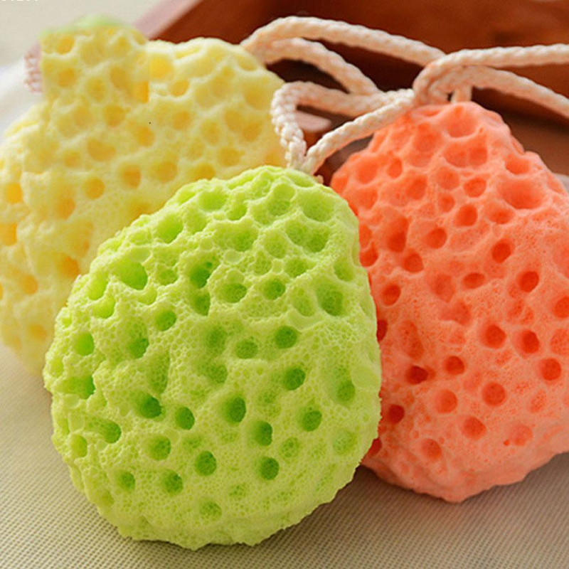 C Honeycomb ShapehNewbornsBaby KiGds Bath Sponge Bru  es - 图0