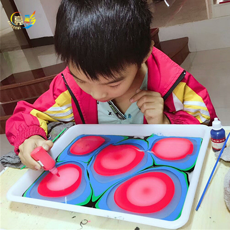 水拓画颜料套装儿童初学者湿拓画套装创意浮水画水上画画,淘宝优惠券,粉丝福利购,淘宝优惠卷