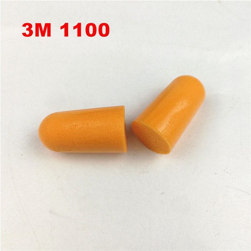 10pairs/lot 3M 1100 Disposable Ear Plug Foam Noise Reducer - 图1