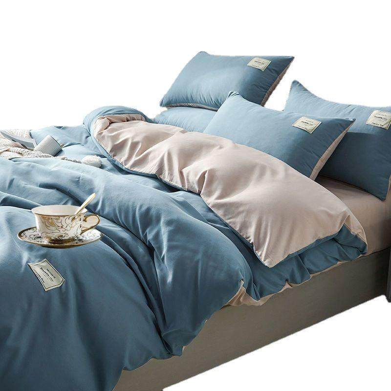 速发四件套红色纯色被套单件水洗棉被罩亲肤学生宿舍床上三件套单,淘宝优惠券,粉丝福利购,淘宝优惠卷