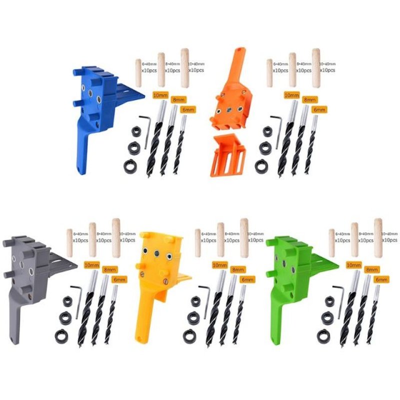 38Pcs Quick Wood Dowelting Jig Plastic Handheld Pocket Hole - 图0