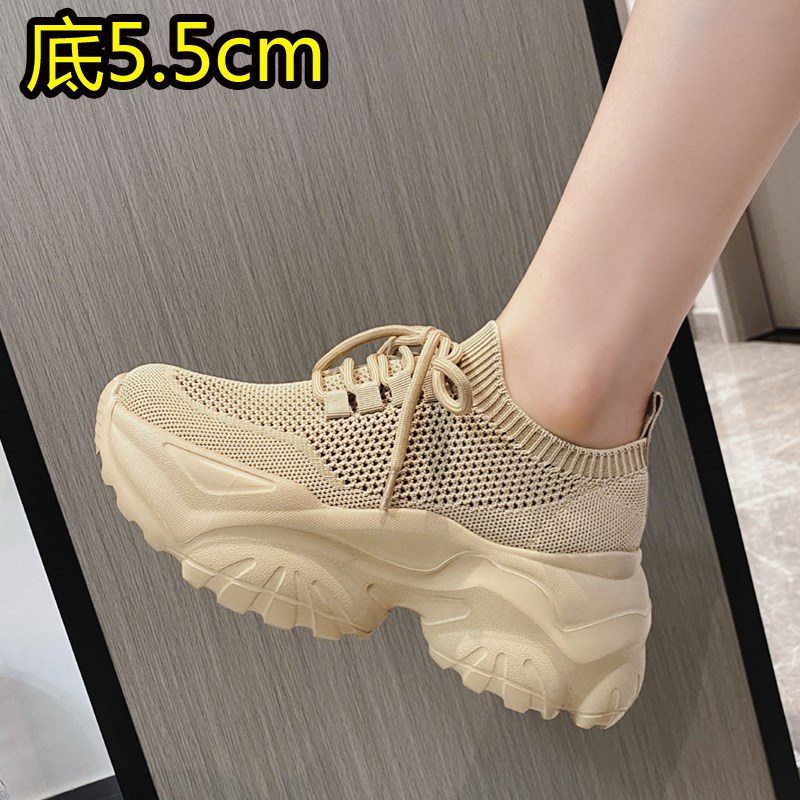 飞织老爹鞋小码女鞋313233休闲运动鞋轻便网面透气厚底松糕鞋春夏 - 图0