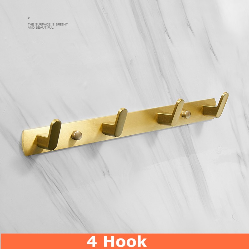 Gold Brushed Robe Hook Coat Hook Towel Hanger Wall Hooks Bat - 图0