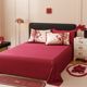 New Chinese wedding four-piece set red printed quilt cover accompanied by F wedding room bedding wedding cotton bed sheet