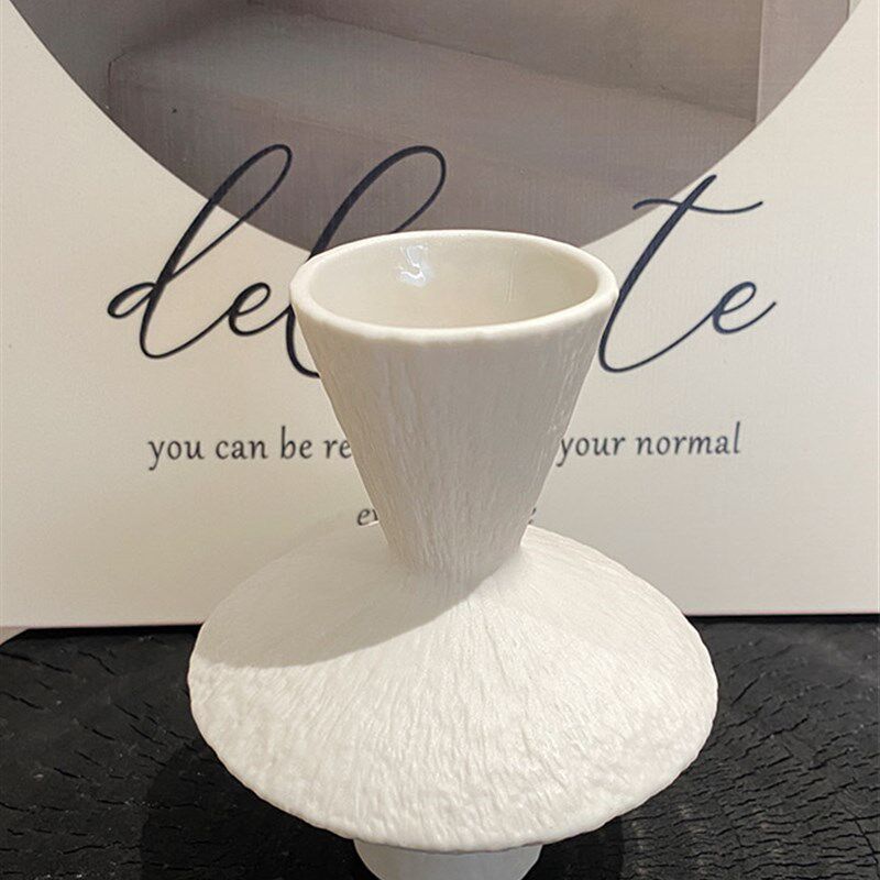 侘寂风迷你花器白色石纹陶瓷插花瓶小号家居民宿软装艺术书房摆件,淘宝优惠券,粉丝福利购,淘宝优惠卷