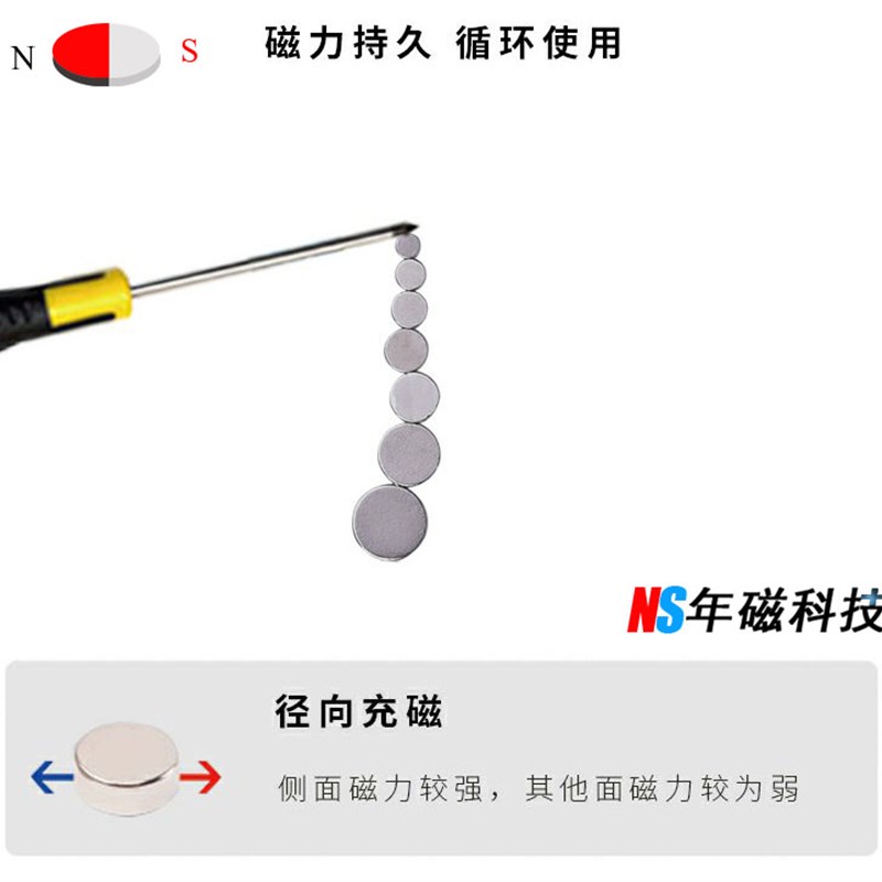 .径向强磁器充磁x4m*2 3 4小5 6 磁铁圆形感应强力磁钢编码侧吸铁 - 图1