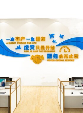 房产中介门店墙面布置励志墙贴B画标语办公室公司企业文化墙装