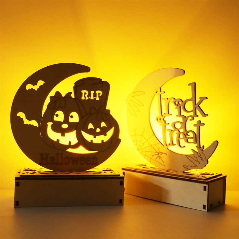 lloween Pdmpjikn Ghost Witch Woouen LED Light Ornaments 2 - 图2