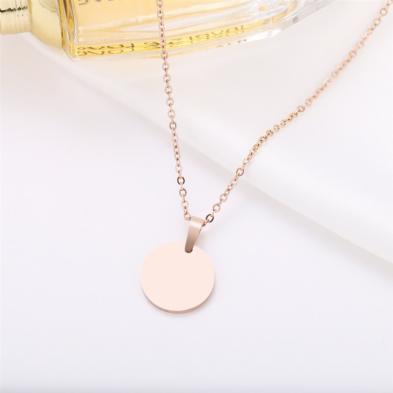 DOTIFICStainless Steel Necklace Round  ircle PendontX For Wa - 图1