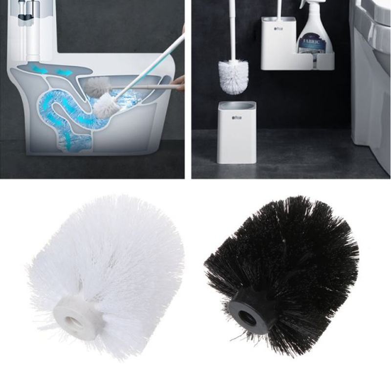 推荐Universal Plastic Toilet Brush Head Replacement White Bl - 图1