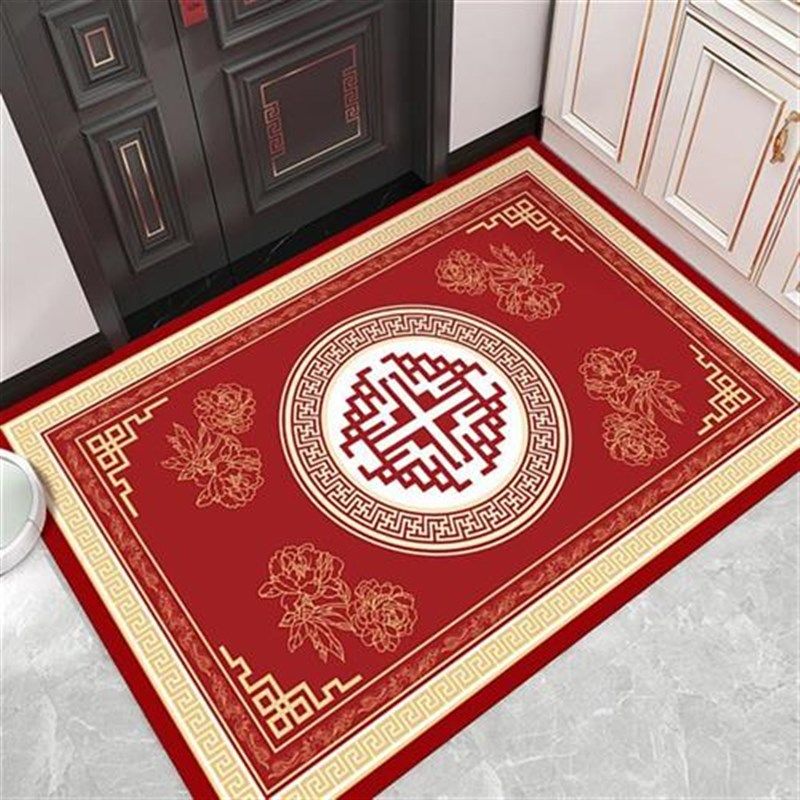 新中式地毯门垫进门蓝色入户门地垫玄关门口可裁剪门垫喜庆脚垫子,淘宝优惠券,粉丝福利购,淘宝优惠卷