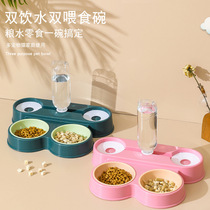 New cat bowls dogs bowl cats dog feeders anti-overturning pets Automatic drinking water four bowls small X-shaped dog kittens drink