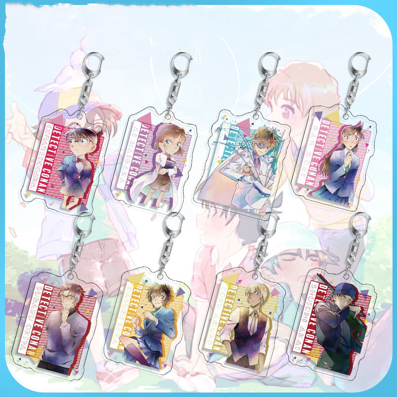 推荐Detective Conan anime acrylic cute keychain comic pendan - 图0