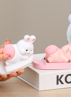 萌趣可爱解压手机支架o办公室创意卡通家用懒人平板支撑架桌面摆