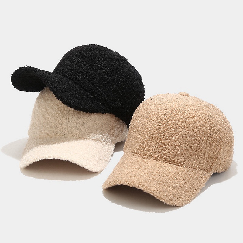 极速Artificial Lamb Wool Hats Female Autumn Winter Korean Ve - 图1