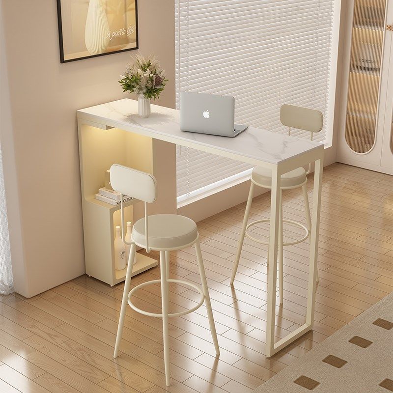 吧台桌家用简约岩板高脚桌长条桌客厅沙发阳台隔断迷你休闲小吧台,淘宝优惠券,粉丝福利购,淘宝优惠卷