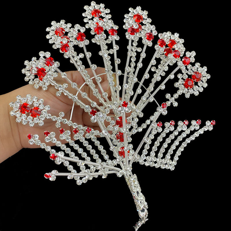 新品推荐戏曲头面正凤头饰镶钻京剧戏剧青衣花旦小姐演出用品双光