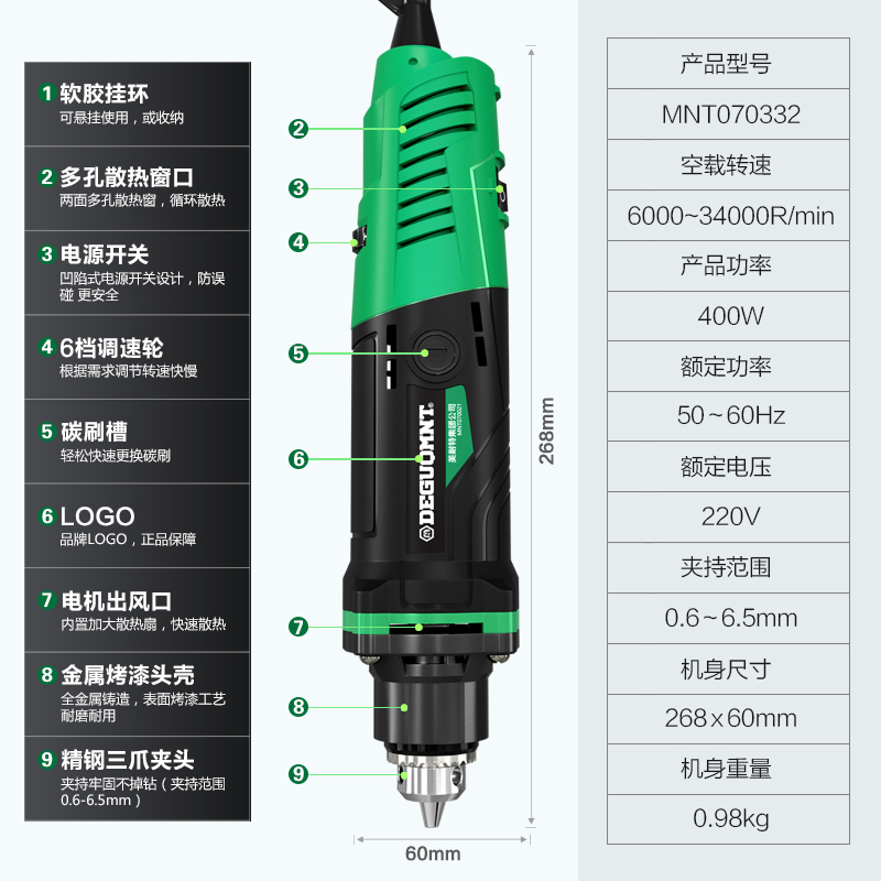 特电磨机40g0W大功率手磨机抛光机刻磨机打持电动雕手切割 - 图1