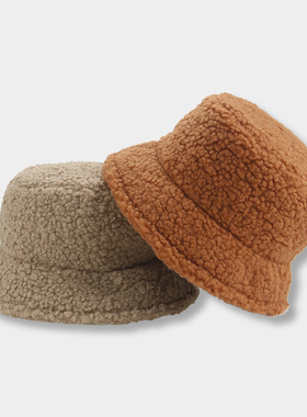 现货Hats for Women Bucket Winter Women's Hat FuRr Thick Soli